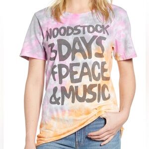 Recycled Karma Woodstock Tie Dye 3 Days of Peace and Music Distressed Graphic B